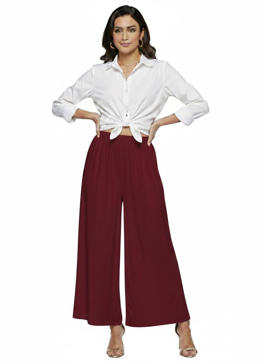 thrifty thread we promise comfort Thirfty Thread Women's Cotton Reyon Regular Fit Palazzo Pants - Available Size - L to 5XL-picture-55