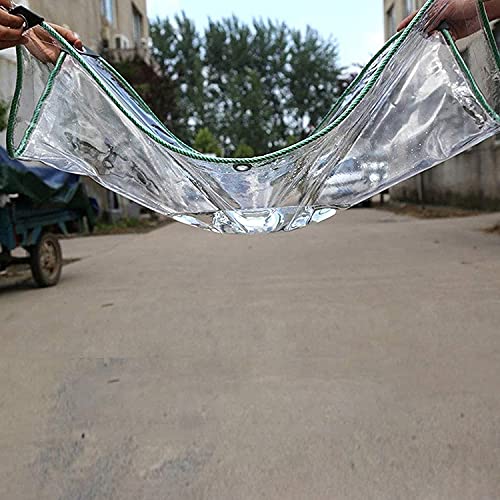 Bâche imperméable très résistante avec bâche en plastique transparent renforcée, résistante aux UV, à la poussière, à la pluie, extra épaisse pour la protection extérieure et la résistance aux