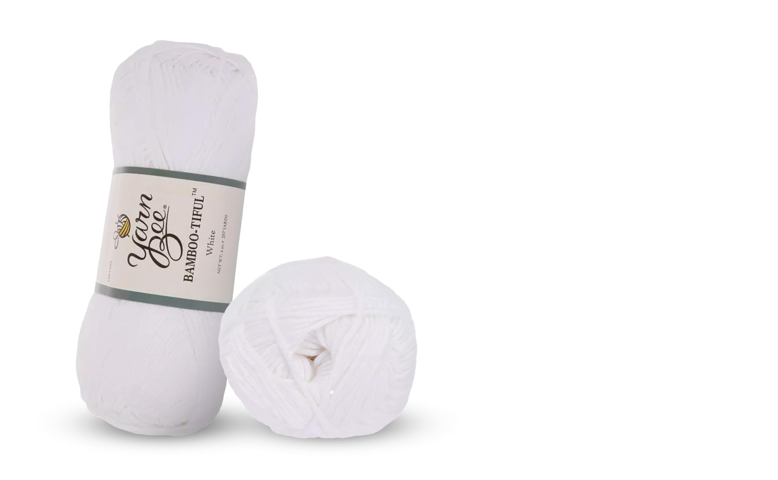 Amazon.com: Hobby Lobby Yarn Bee Bamboo-Tiful Yarn, 01 White | 3