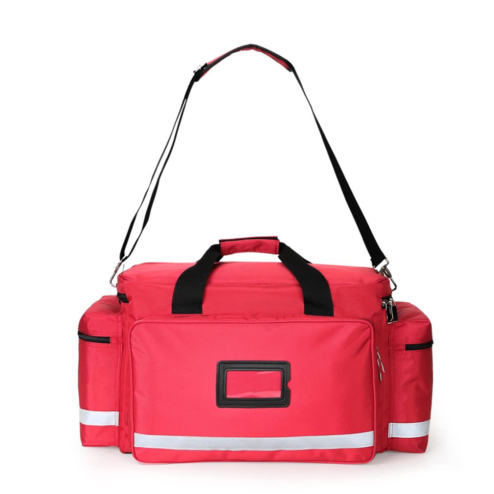 Borsa Medica Vuota Borsa per Kit di Pronto Soccorso, Borsa per Forniture Mediche, Borsa per Trauma di Emergenza per Assistenza Sanitaria Domiciliare, Viaggi(Rosso)