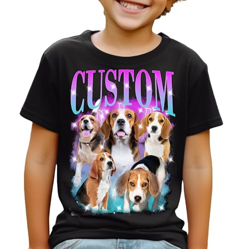 Custom Your Own Youth T-Shirt, Bootleg Rap Tee, Personalized Gifts for Couple Shirts,Your Custom Photo and Text T Shirt, Including Graphic Tee and Dog Shirts, Insert Your Design Shirt4