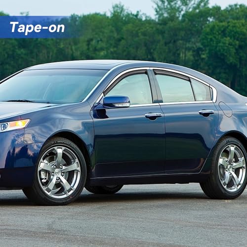 Image of Window Visors Rain Guards for 2004 2005 2006 2007 2008 Acura TL, Out-Channel Window Vent Wind Deflectors Visors Shades for 04 05 06 07 08 Acura TL