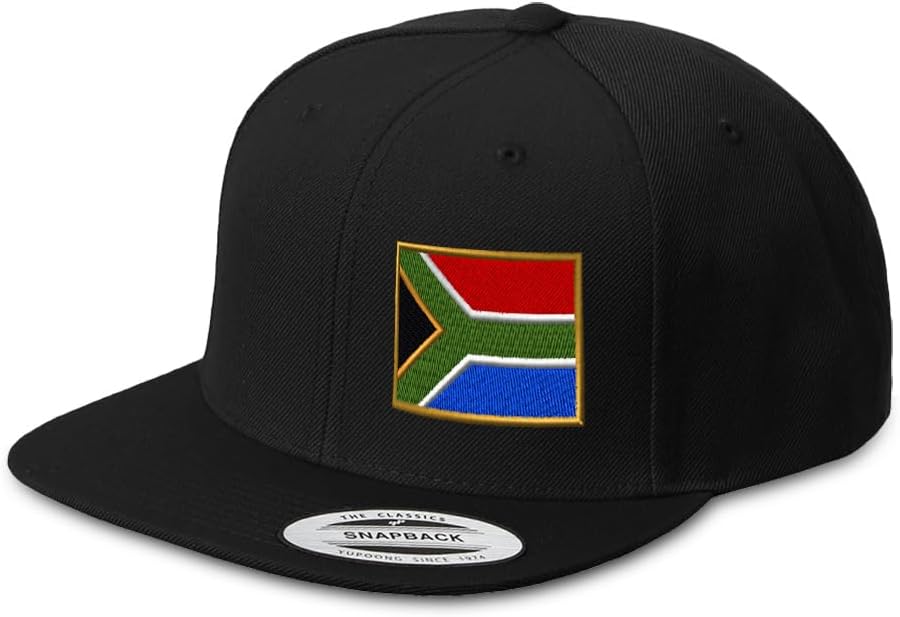 Speedy Pros Snapback Hat for Men Flat Brim Hats South Africa South African Zulu Afrikaans Embroidered Flat Bill Hat