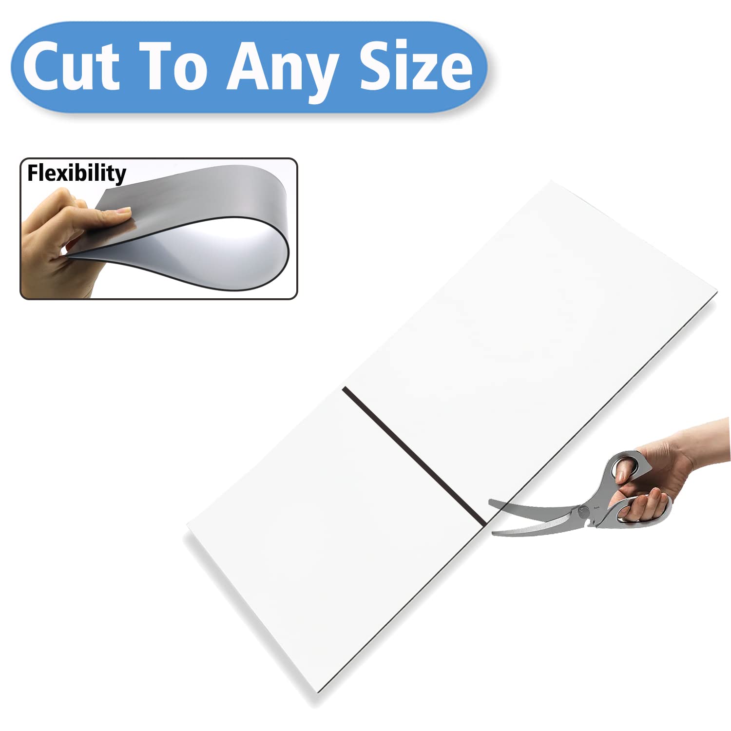 Magnetische Lüftungsabdeckung 20,3x39,4 Cm – Selbsthaftend, Zuschneidbar, Für Metallregister (Boden/Wand/Decke) – 1 Stück, Weiß