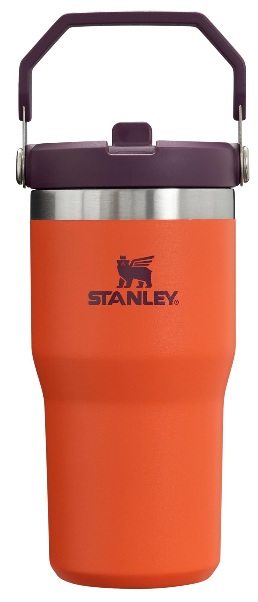 Stanley IceFlow Stainless Steel Tumbler Vacuum Insulated Water Bottle for Home and Car Reusable Cup with Straw Leak Resistant Flip Cold for 12 Hours or Iced for 2 Days Tigerlily Plum 20 oz / 0.59 L