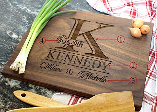 Personalized Cutting Boards, Wooden Custom Engraved Chopping Board for Wedding Gift, Bridal Shower, Engagement Gifts, Anniversary Gift, Housewarming Gift, Gift for friends