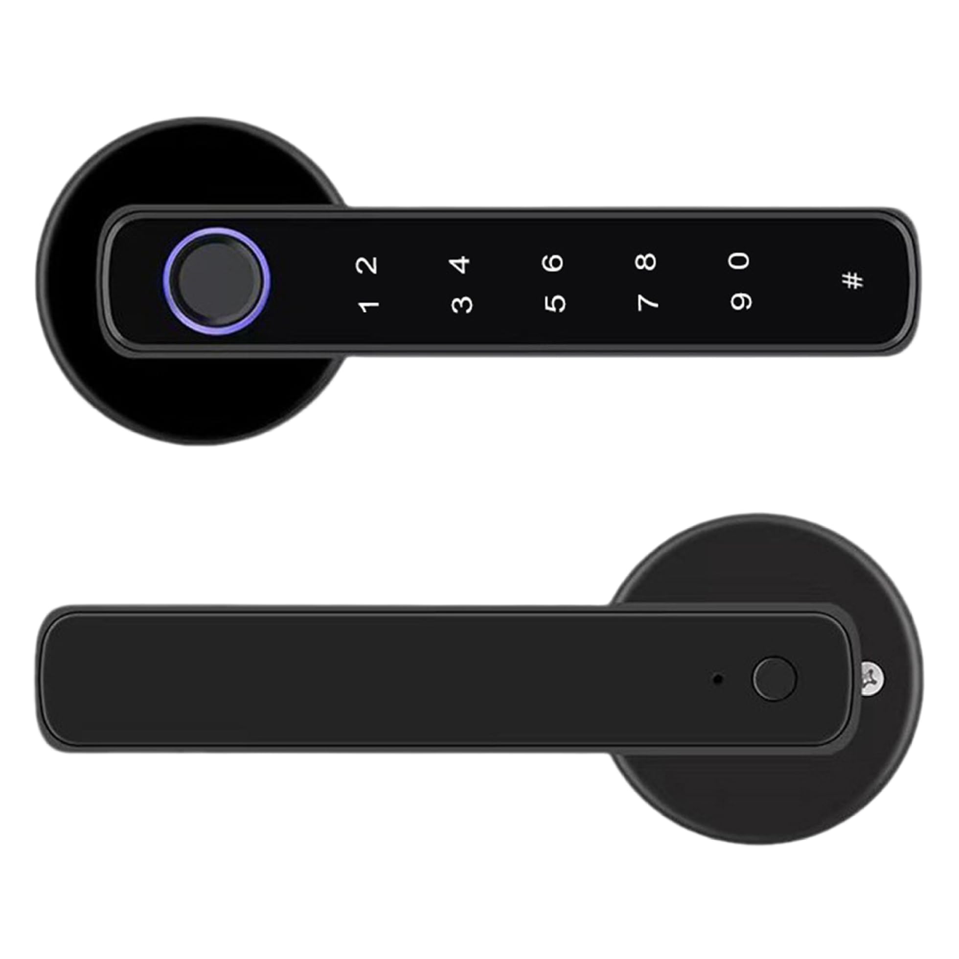 Serratura per porta con impronta digitale Maniglia per porta intelligente 4 in 1 con impronta digitale/APP/codice/chiavi Blocco tastiera elettronica per camera da letto Home Hotel Office Apartment