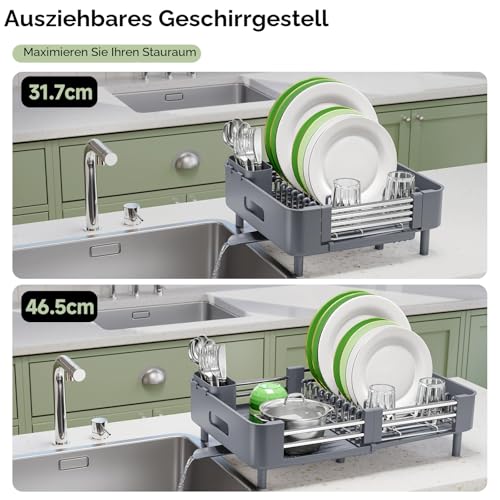 Foto von KINGRACK Erweiterbares Abtropfgestell, Grau