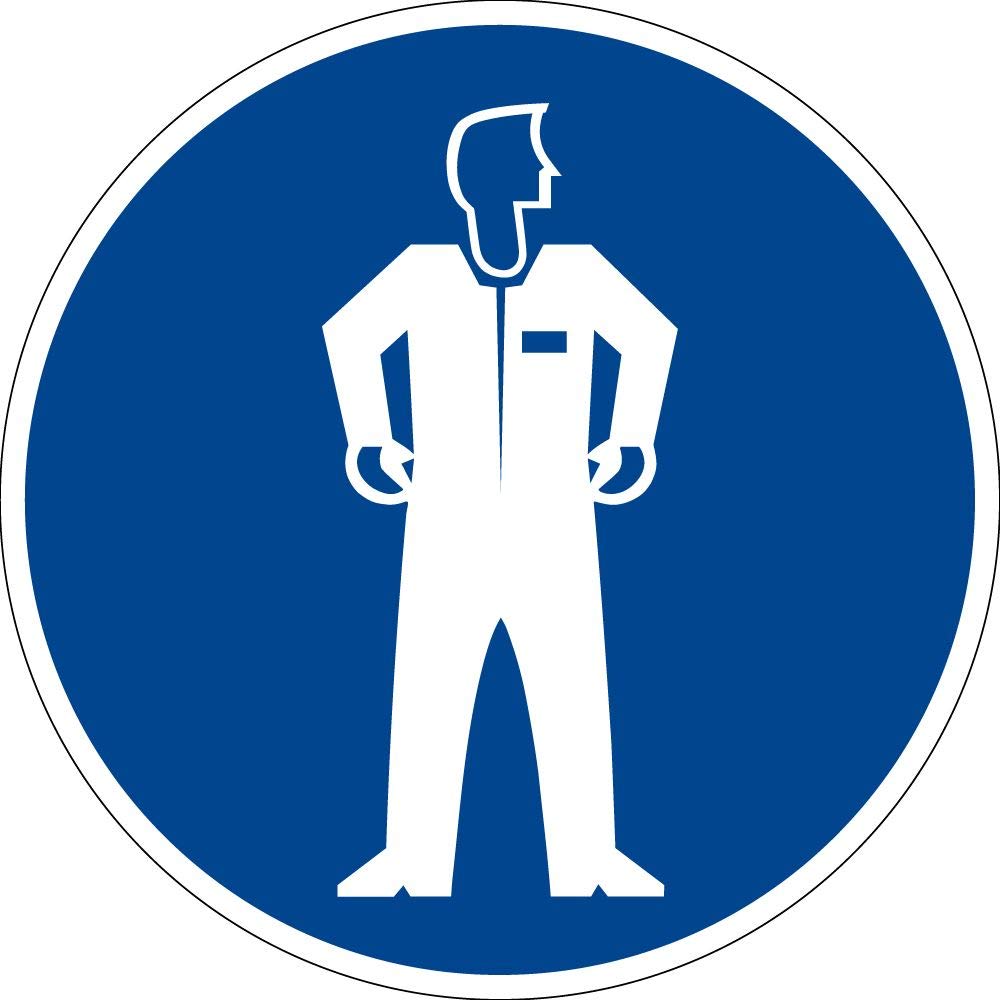 Gebotszeichen - Schutzkleidung tragen - Aluminium selbstklebend - 40 cm