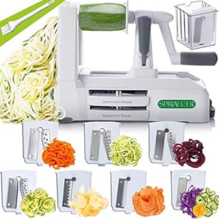 Spiralizer 7-Blade Vegetable Slicer, Strongest-and-Heaviest Spiral Slicer, Best Veggie Pasta Spaghetti Maker