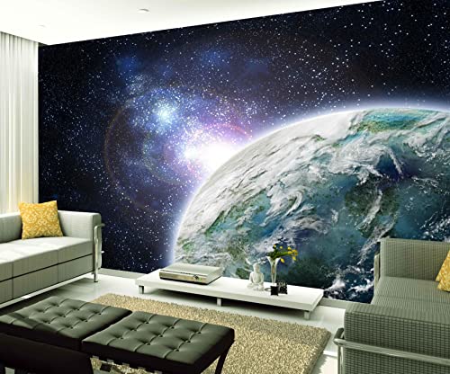 Papier peint panoramique 3D galaxie pour chambre enfant nuit paisible sous les etoiles