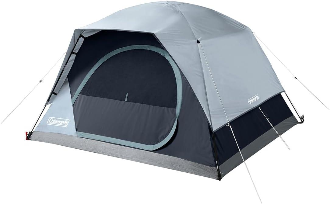 Coleman Skydome Tent with LED Lights 5-Minute Setup, Weatherproof 4-Person Tent with Overhead Lighting, Made of PFAS-Free Materials Coleman Skydome Tent with LED Lights 5-Minute Setup, Weatherproof 4-Person Tent with Overhead Lighting, Made of PFAS-Free Materials