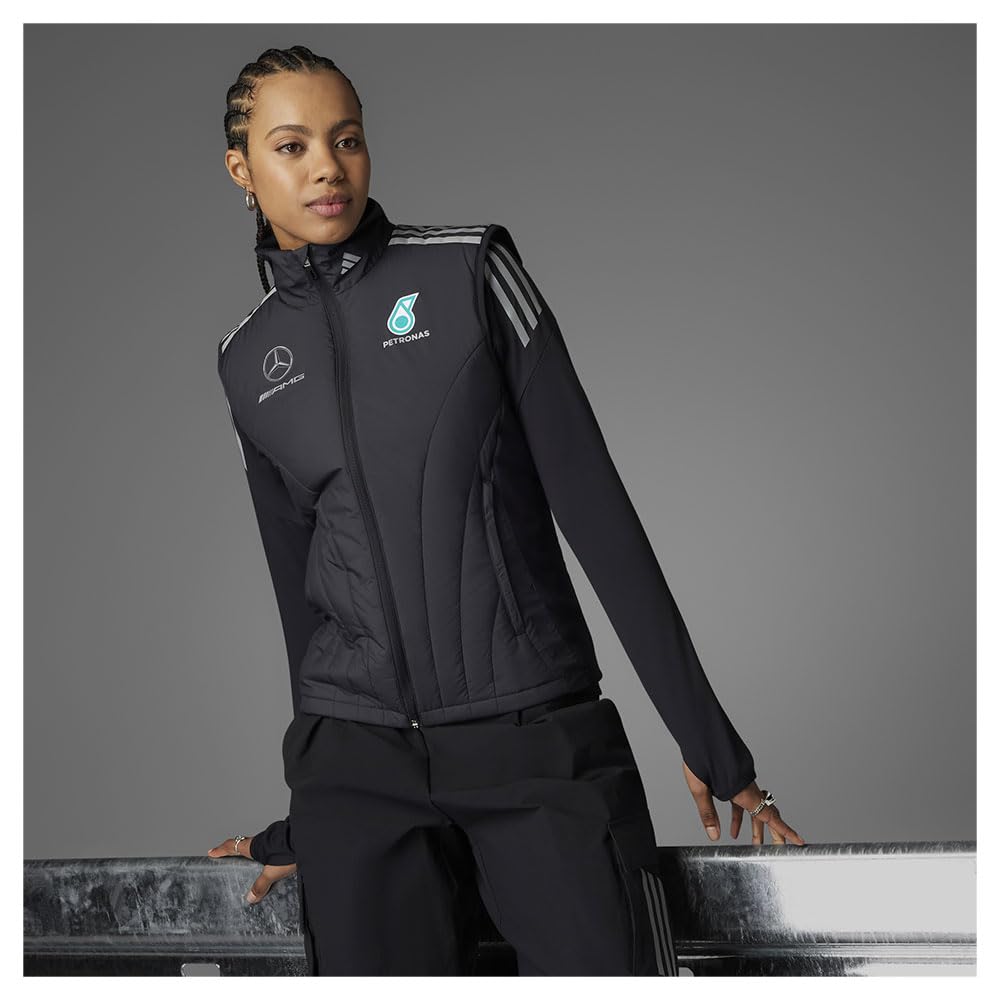 adidas Damen MERCEDES AMG PETRONAS FORMULA ONE TEAM MECHANICS VEST black REFLECTIVE SILVER S