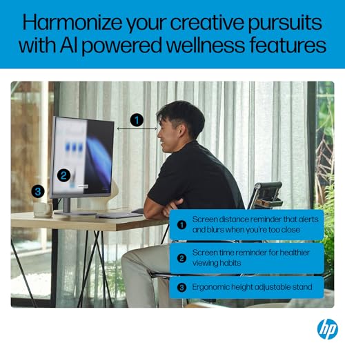 HP OmniStudio All-in-One 32, Intel Core Ultra 7 155H,NVIDIA RTX 4050,31.5inch(80.01cm),4K UHD,IPS,Three-Sided Micro-Edge, Anti-Glare,550 nits,16GB... - Image 7
