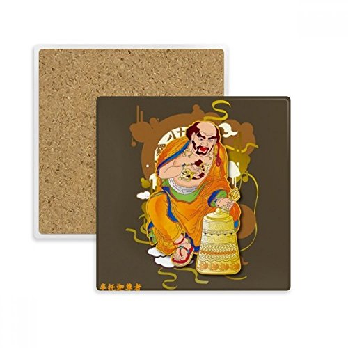 Coaster absorbant motif Bouddhiste Dix-Huit Arhats en pierre