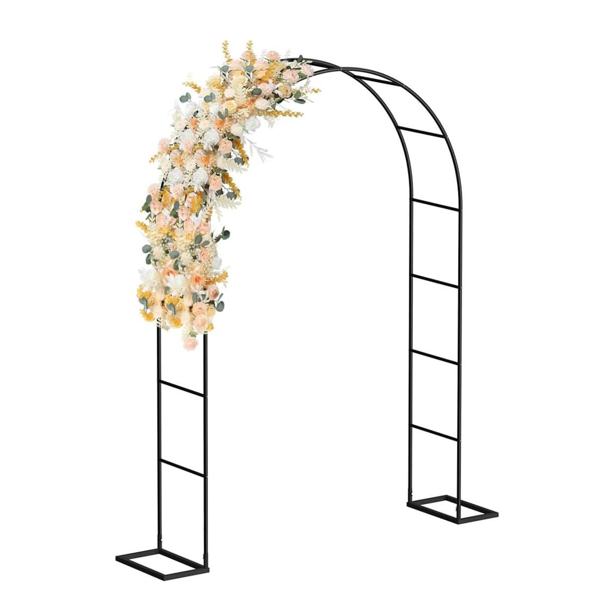 Rosen-Gartenbogen, freistehend, Metallspalier, Kletterpflanzen-Unterstützung, Hochzeitsdekoration, wetterbeständig, Outdoor-Torbogen, Größe B 240 x H 220 cm, langlebige Gartenstruktur