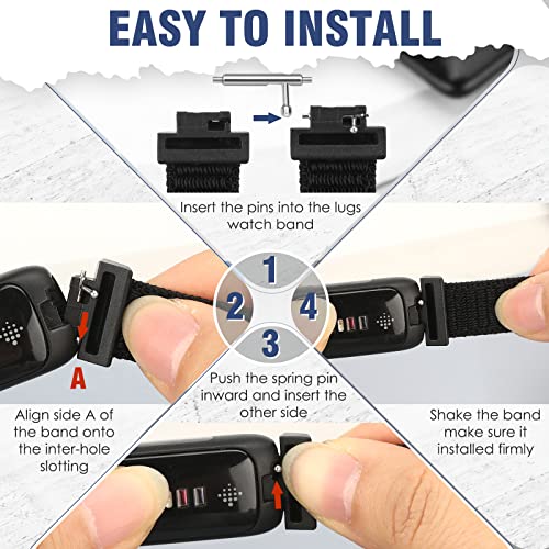 Nylon Sport Loop Straps Compatible with Fitbit Inspire 3/Inspire 2/Inspire HR/Inspire/Fitbit Ace 3/Ace 2 for Women Men Kids, Soft Nylon Band Breathable Comfortable Adjustable Replacement Straps - Image 4