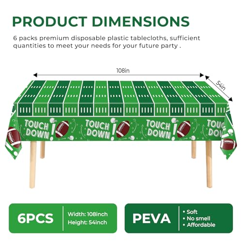 Nappe jetable football de qualité supérieure résistante pour décoration de table - 3