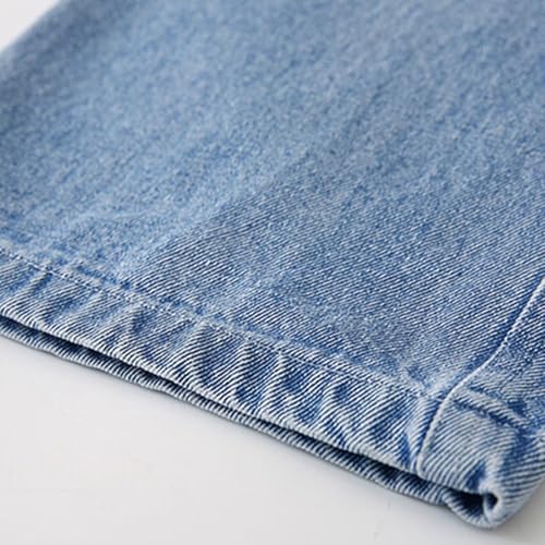 for Girls Kids Bootcut Jeans Cut Out Ripped Button Denim Pants Red Girls Flared Jeans2