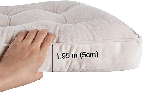 Miniatura 4 de Big Hippo Juego de cojines para mecedoras, almohadillas para sillas mecedoras con lazos, almohadillas de asiento suaves y gruesas para interiores,