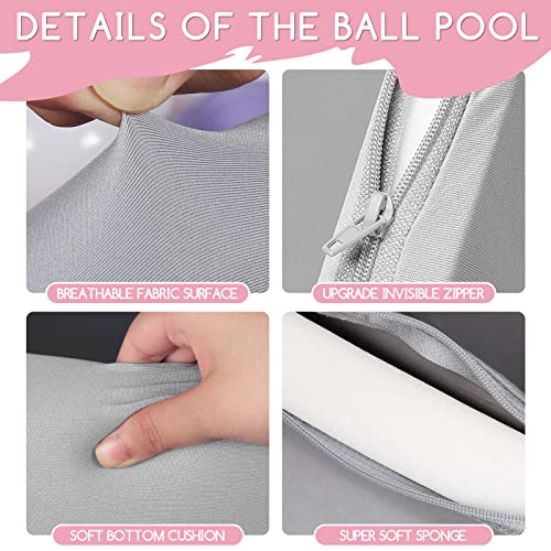 Modereve Ball Pits For Toddlers, Large Baby Ball Pit 47"X35" Rectangular Soft Foam Ball Pit Pool Playpen Ideal Gift For Kids - Balls Not Included #TOP3