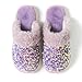Fashion Sequins Slippers for Women Men Winter Warm Memory Foam Fuzzy Slippers Comfy Fluffy Slippers Non-slip Plush Slippers Cotton Home Slippers Indoor Outdoor Shoes (Purple)