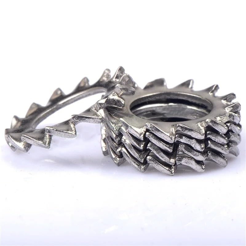 M2.5 M3 M4 M5 M6 M8 M10 M12 M14-M16 DIN6798A 304 Stainless Steel External Toothed Serrated Lock Washer Gasket(M5 50PCS)