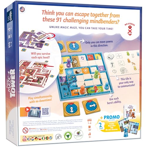Magic Maze Tower Puzzle aventura 91 desafíos 1-4 jugadores miniatura 2