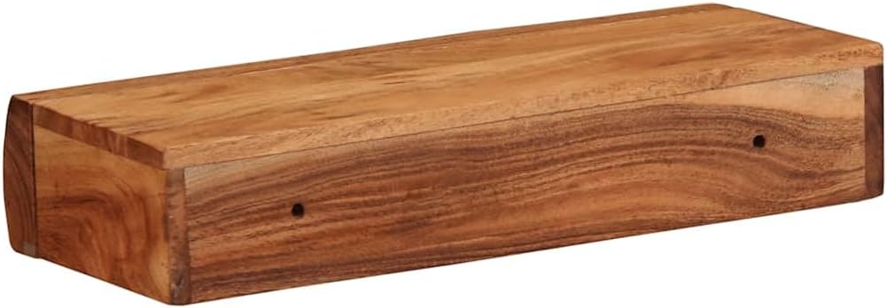 Wall Shelves 2 pcs, 15.7"x6.7"x3.1" Solid Acacia Wood Floating Shelf, Rustic Ledge Shelves for Living Room, Bathroom, Bedroom Wall Decor