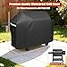 Denmay Grillabdeckung für Weber Searwood XL 600 Holzpelletgrill, Abdeckung für Weber Searwood XL, Wasserdicht und UV beständig BBQ Cover Grill Zubehör, Abdeckhaube mit Klettverschluss, Schwarz