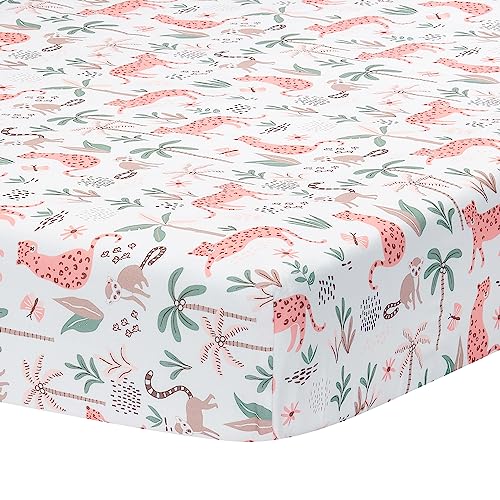 Image of Lambs & Ivy Enchanted Safari Leopard /Lemur Jungle 3-Piece Baby Crib Bedding Set