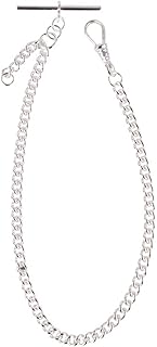 Silver Plated Albert Piccolo Curb catena singola Clasp