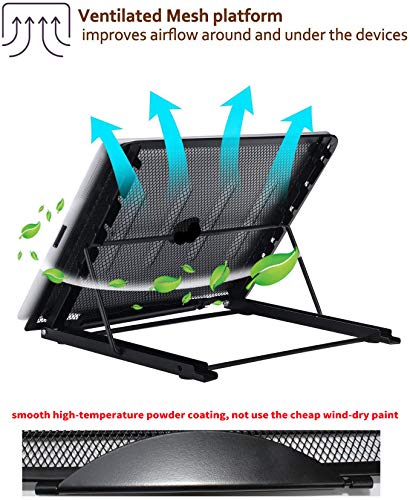 Soporte ajustable metálico para laptop y tablet 13.4x11.6 pulgadas miniatura 5
