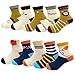 YANWANG 10 Paires Bébé Coton Cheville Chaussettes pour Garçons Filles 1-12 ans (Lion, M:3-5 ans)