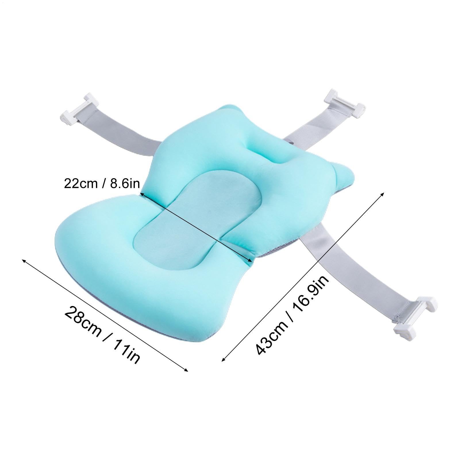 Cojín De Baño Para Recién Nacido, Alfombrilla De Baños Acolchada Antideslizante, Almohada Con Soporte Adaptable Con Hebillas Y 3 Cinturones De Seguridad, Articulo Para Baño Del Bebé En Hogar — view 4