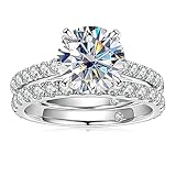 AnuClub Moissanite 9mm 3 quilate Anel, Um Conjunto de Anéis, Anel Feminino, Aneis, Rings, Aneis Feminos, Anéis, Casamento Perfeito (18)