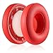 Solo 2/3 Wireless Earpads - JARMOR Replacement Protein Leather & Memory Foam Ear Cushion Cover for Beats Solo2 / 3 Wireless On Ear by Dr. Dre Headphones ONLY (NOT FIT Solo 2 Wired) - Red