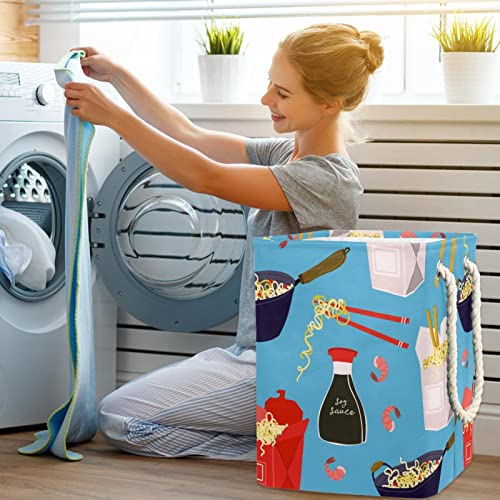 Panier à linge imperméable bleu idéal pour optimiser la salle de bain - 7