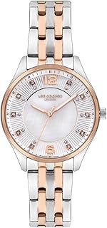 لي كوبر ساعة انالوج بعقارب ومينا ابيض للنساء - LC07832.520