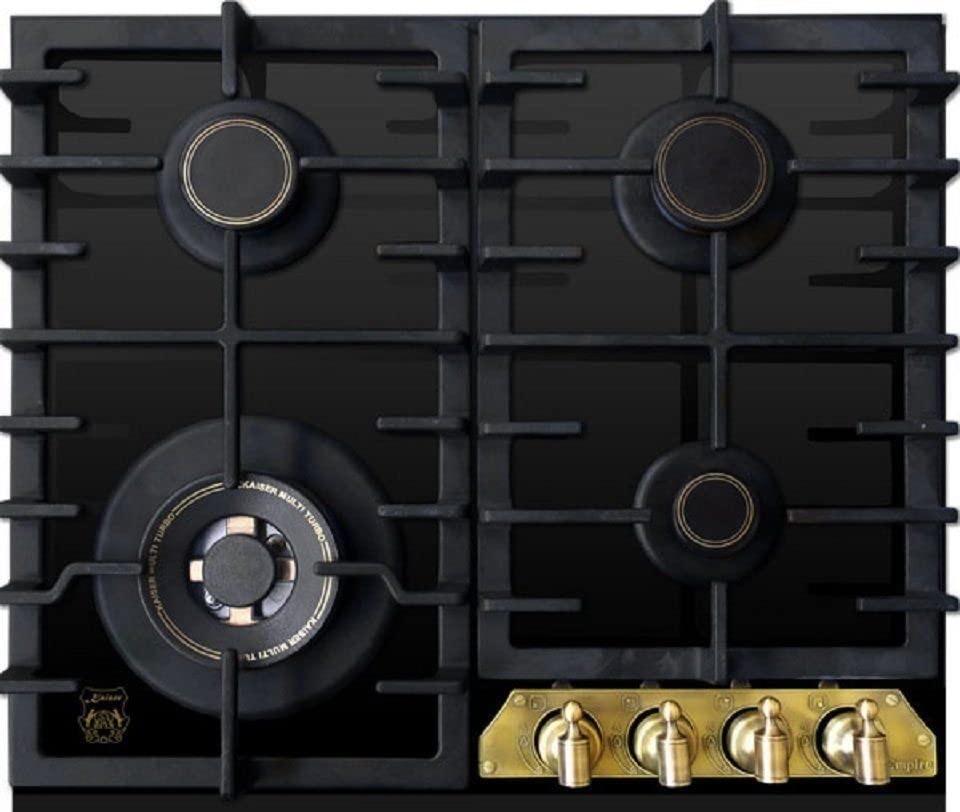 Kaiser Herdset EH 6726 AD+KCG 6335 Em Turbo, Retro Einbau Backofen 80L, 11 Betriebsfunktionen+Retro Einbau Gas Kochfeld 60 cm, Schwarz Glas, Erdgas/Propangas/Fl.Gas – Bild 8