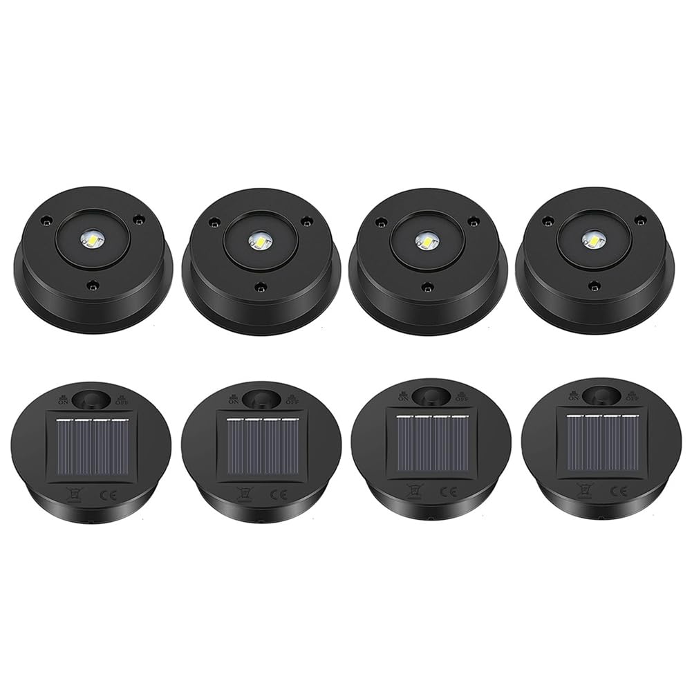 Jikoiuty 8 Pcs Solar Lantern Parts Spare Parts LED Solar Panel Lantern Lid Lights for Outdoor Hanging Decor
