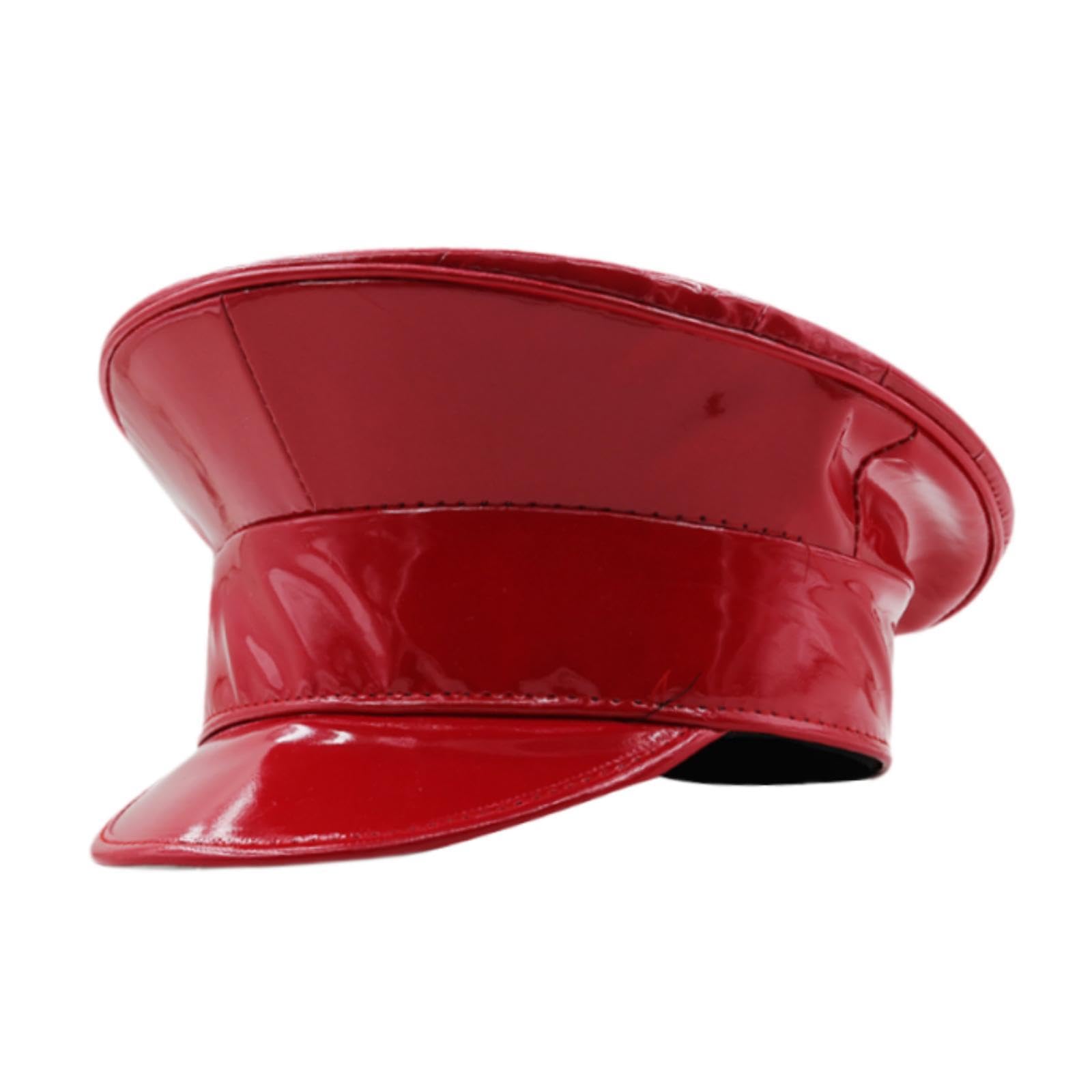 Sailor Hat for Women Men Deluxe Holographic Officer Hat Costume Accessories Red-image-16