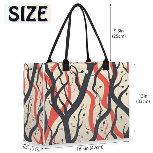 Art Branches Tote Bag for Women Large Beach Bag Reusable Tote Bags for Work Travel Beach Shopping2