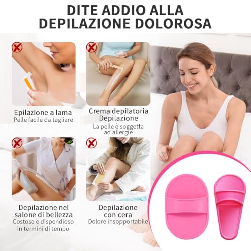 Haarentfernungspads, Set mit 10 Stück, Beauty Werkzeug zur Entfernung von kleinen Härchen mit integrierten Peeling Pads, glatte Haut an Beinen, Armen, Gesicht, Oberlippe