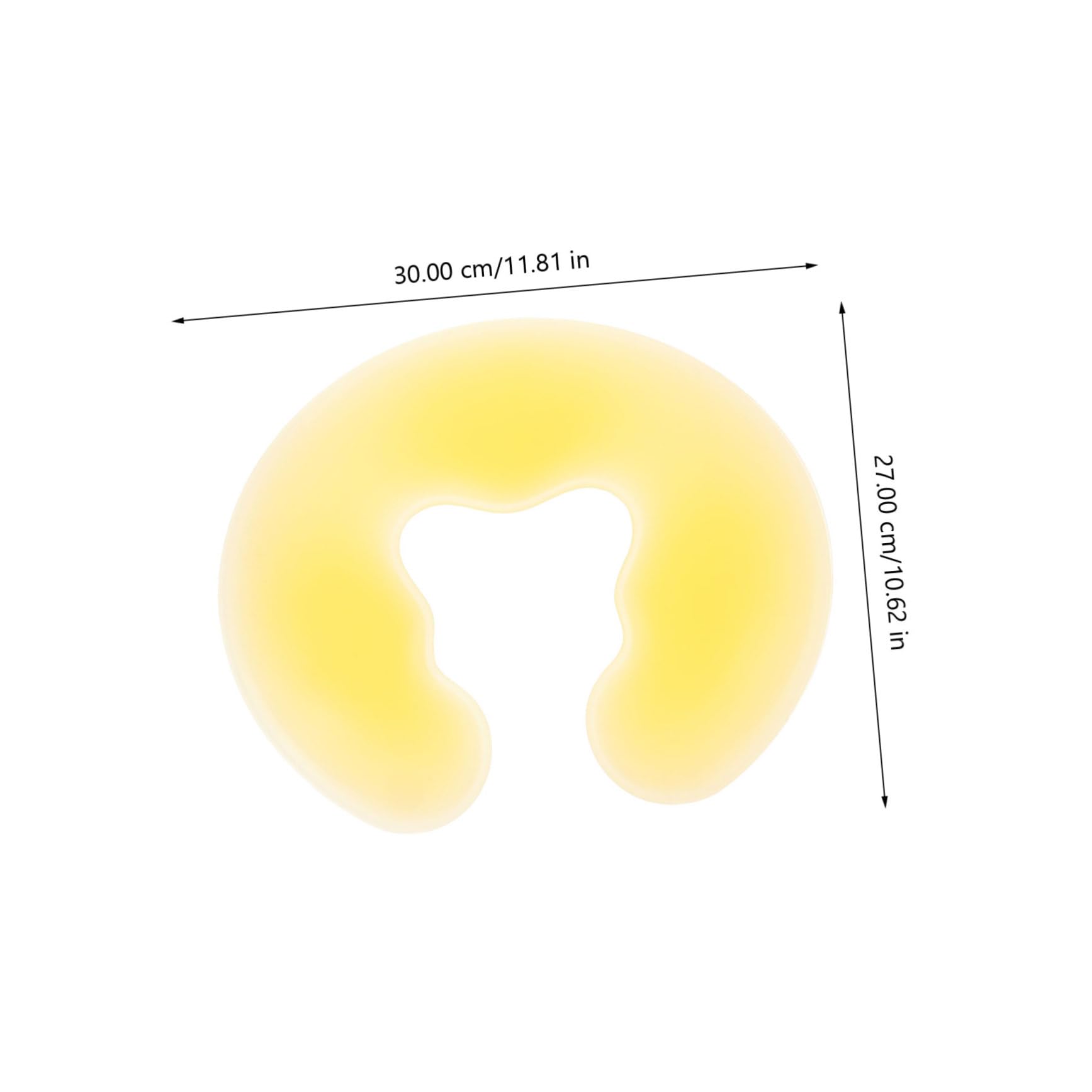 LIFKOME Gel Head Pillow Face down Silicone Pillow for Face Neck Head Rest U-shaped