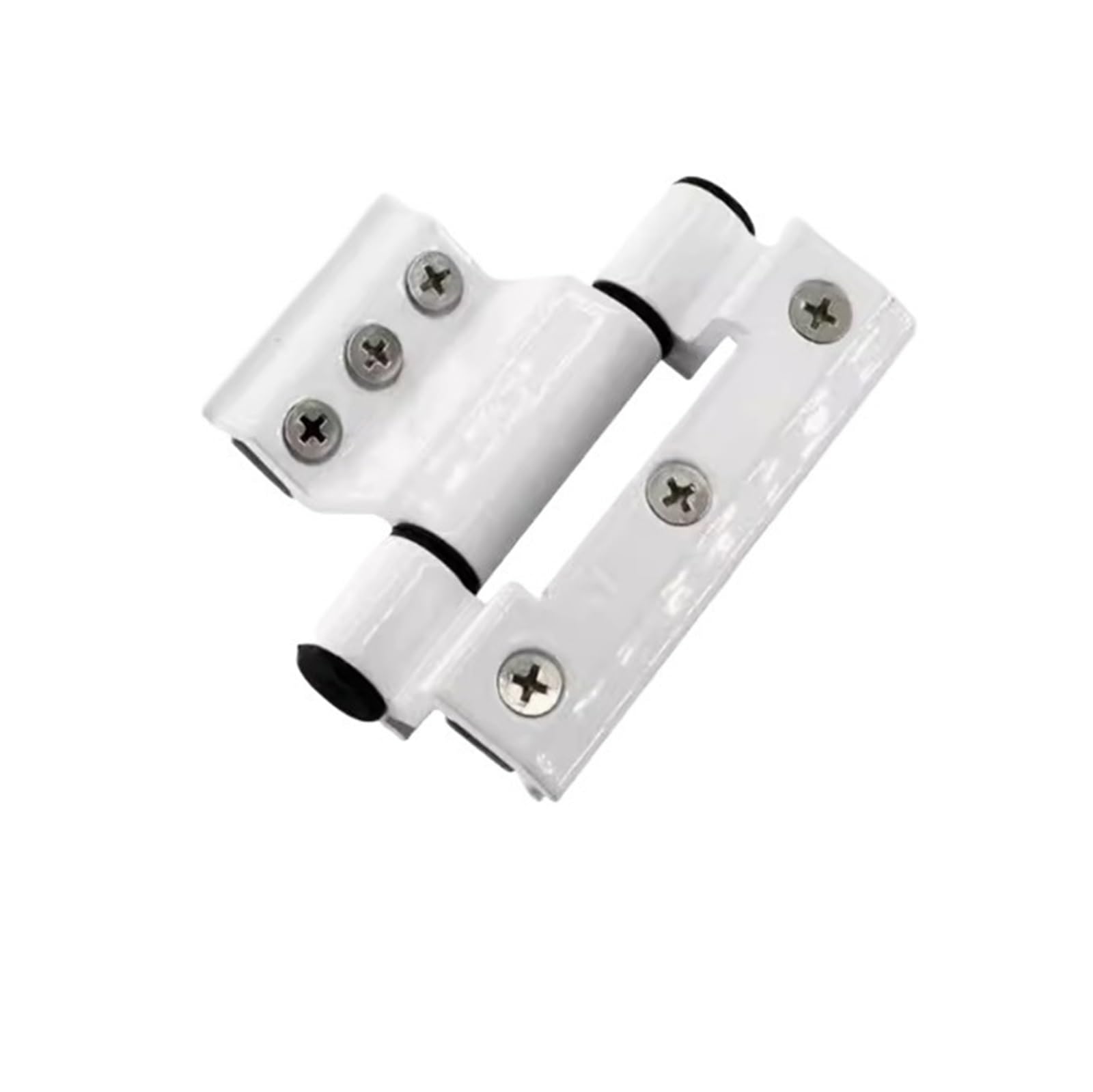 Ghhzml White - 90Mm Cupboard Door Hinge 1 Pcs Aluminum Alloy Door And Window Hinge Broken Bridge Heat Insulation Flat Open Hardware Folding Thickened Hinges(White-90Mm)