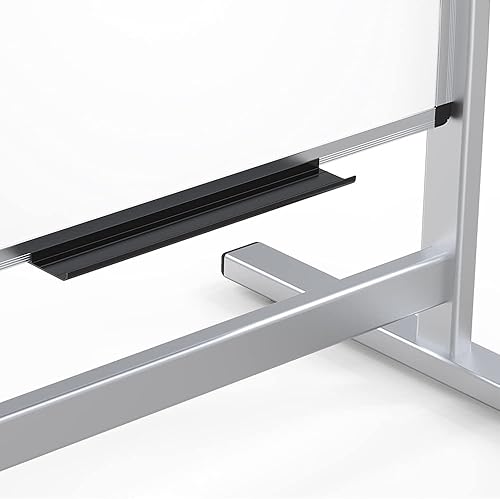 Miniatura 5 de VIZ-PRO Pizarra blanca con soporte magnético de doble cara de 48 x 24 pulgadas, marco y soporte de aluminio, con 12 marcadores