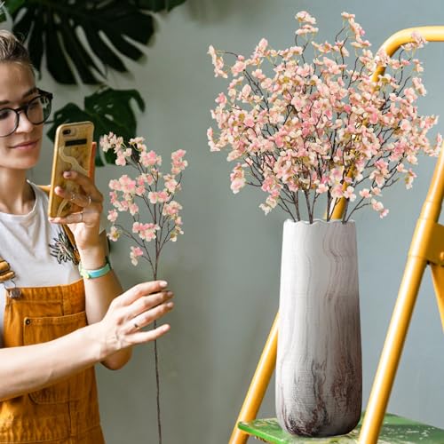 Dremisland 4PCS Artificial Cherry Blossom Branches Pink Plum Blossom 39.3in Winter Fake Flowers Tree Stems Silk floral Plants Desk Spring Decoration for Wedding Bouquets Party Table Vase Decor - Image 4