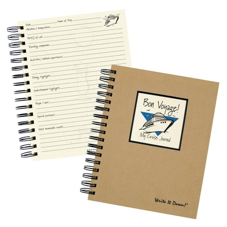 My Cruise Journal Journals Unlimited carnet guidé grand format fabriqué aux États-Unis