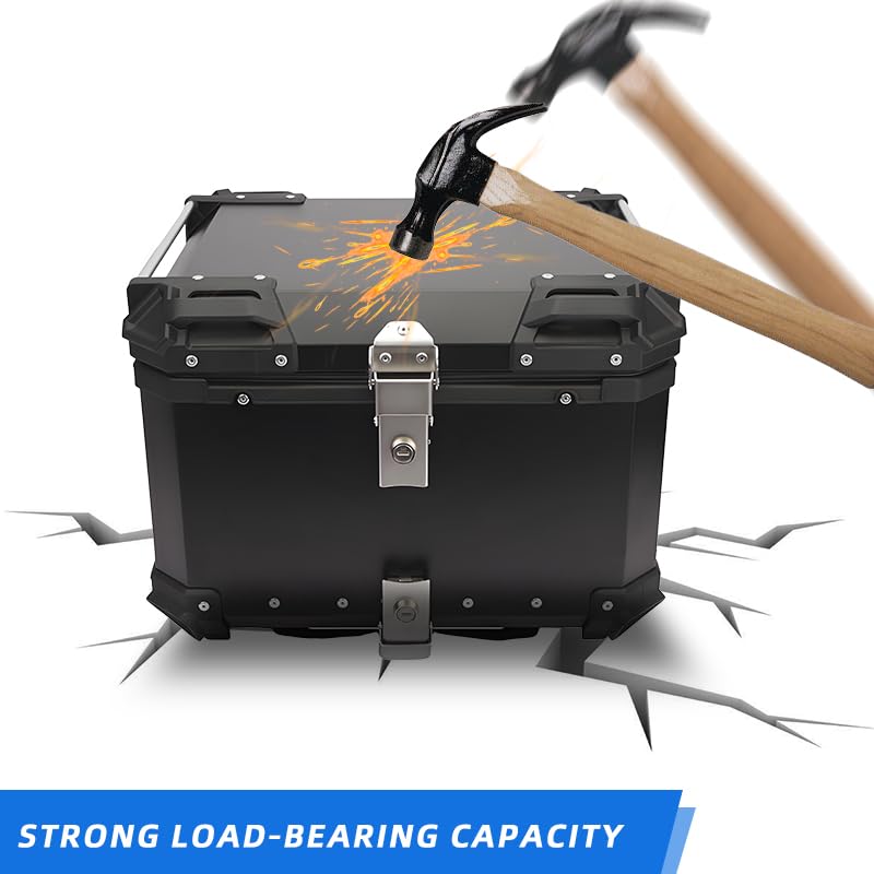 Large Capacity Motorcycle Rear Box 32L Moto Lock Case Rear Box Tail Box Full Face Square Motorcycle Box Easy To Install And Remove